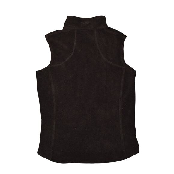 WOOLRICH $99 Black Fleece Full Zip Vest Pockets Mid-Weight Small - Picture 2 of 3